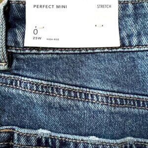 NWT American Eagle 🦅 AE Stretch High-Waisted Perfect Denim Mini Skirt Size 0 25